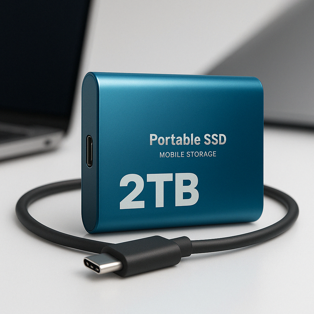 Tragbare SSD - externe Solid-State-Festplatte mit 1050MB/s und USB-C