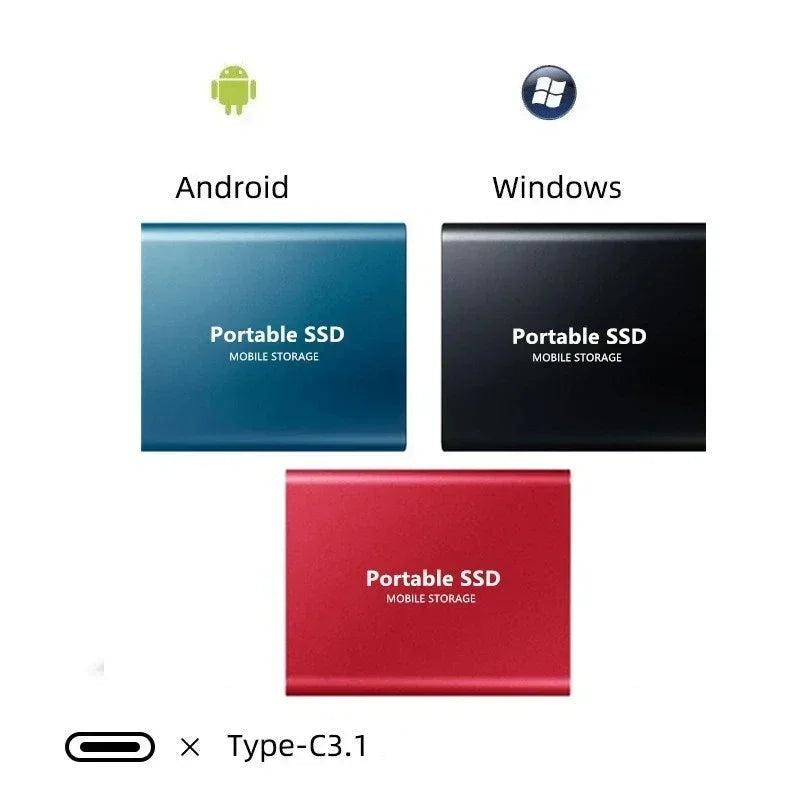 Tragbare SSD - externe Solid-State-Festplatte mit 1050MB/s und USB-C