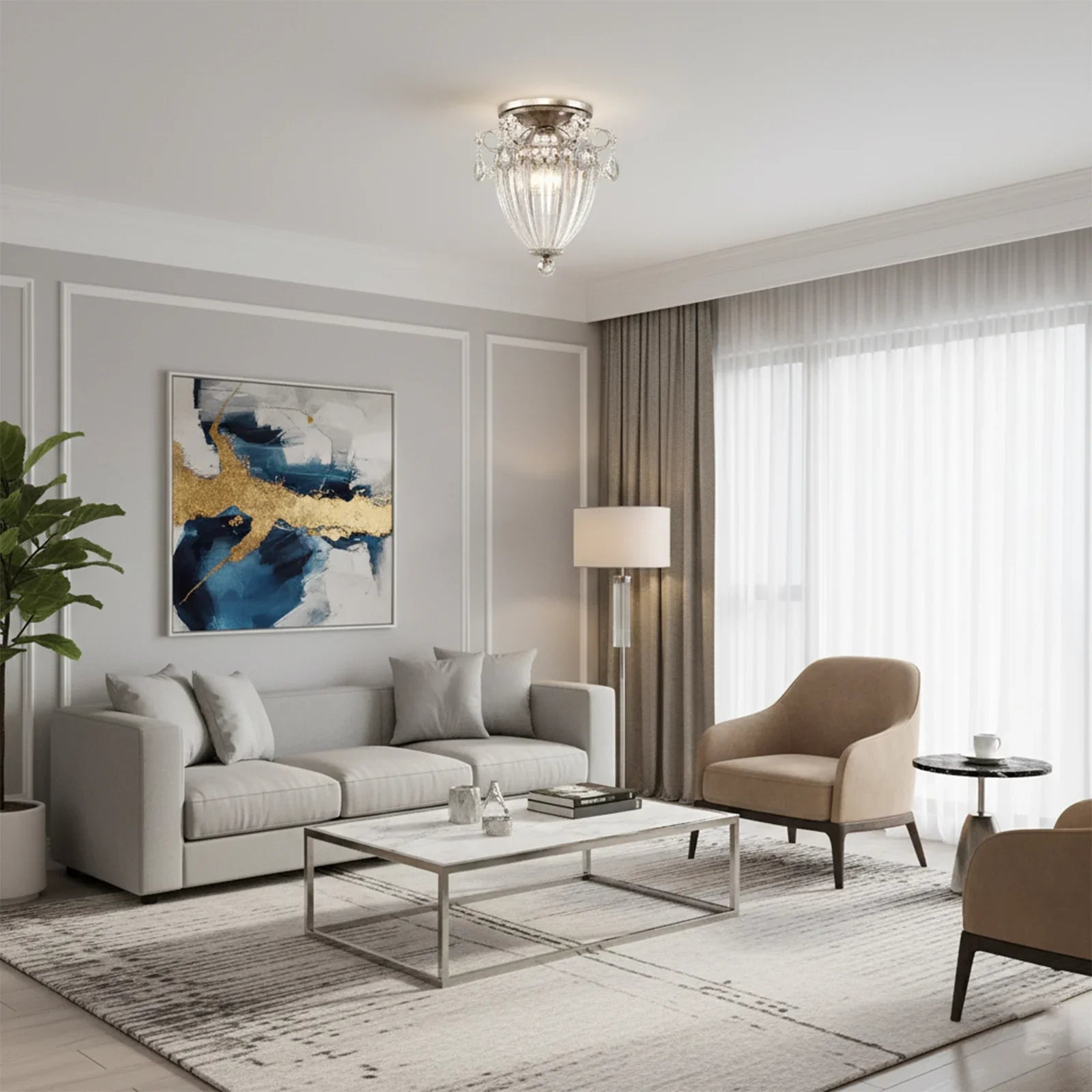 Bagatelle 3-Light Close-to-Ceiling Light | wildoxy