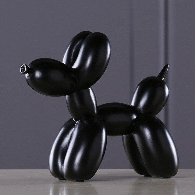 Hartsista valmistettu ilmapallokoiraveistos — leikkisää modernia taidetta