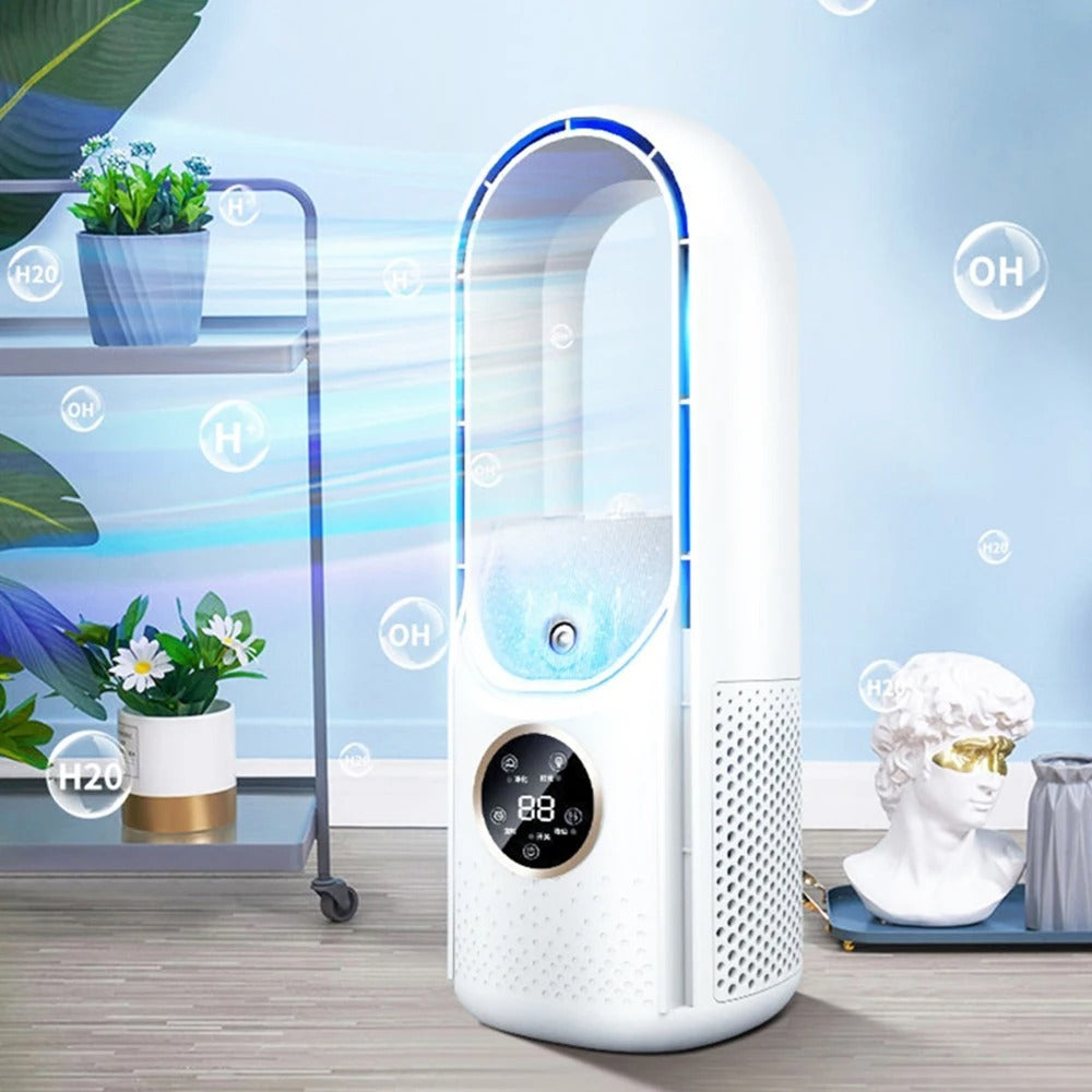 Kabelloser kompakter Luftkühler — Leiser USB-Ventilator, 100ml Tank