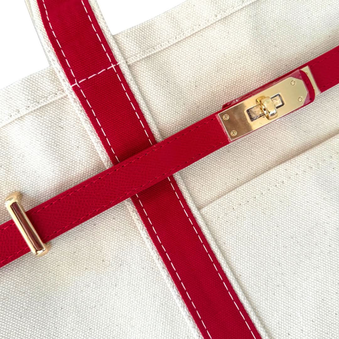 Aurelia Premium Canvas Shopper Tote — Steel Reinforcements