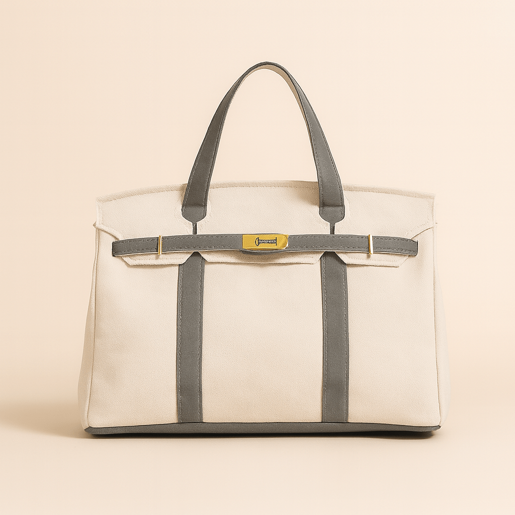 Aurelia Premium Canvas Shopper Tote — Steel Reinforcements