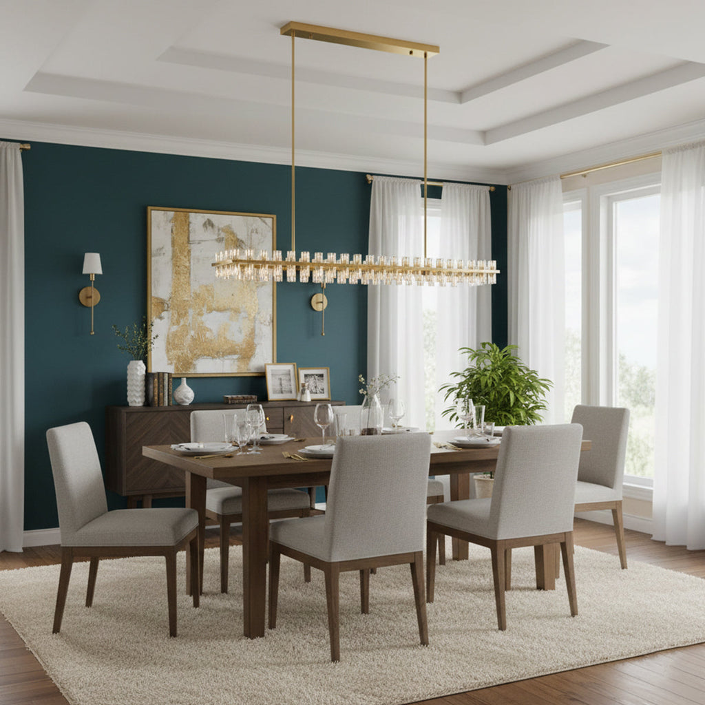 Brach Crystal Rectangular Chandelier | wildoxy