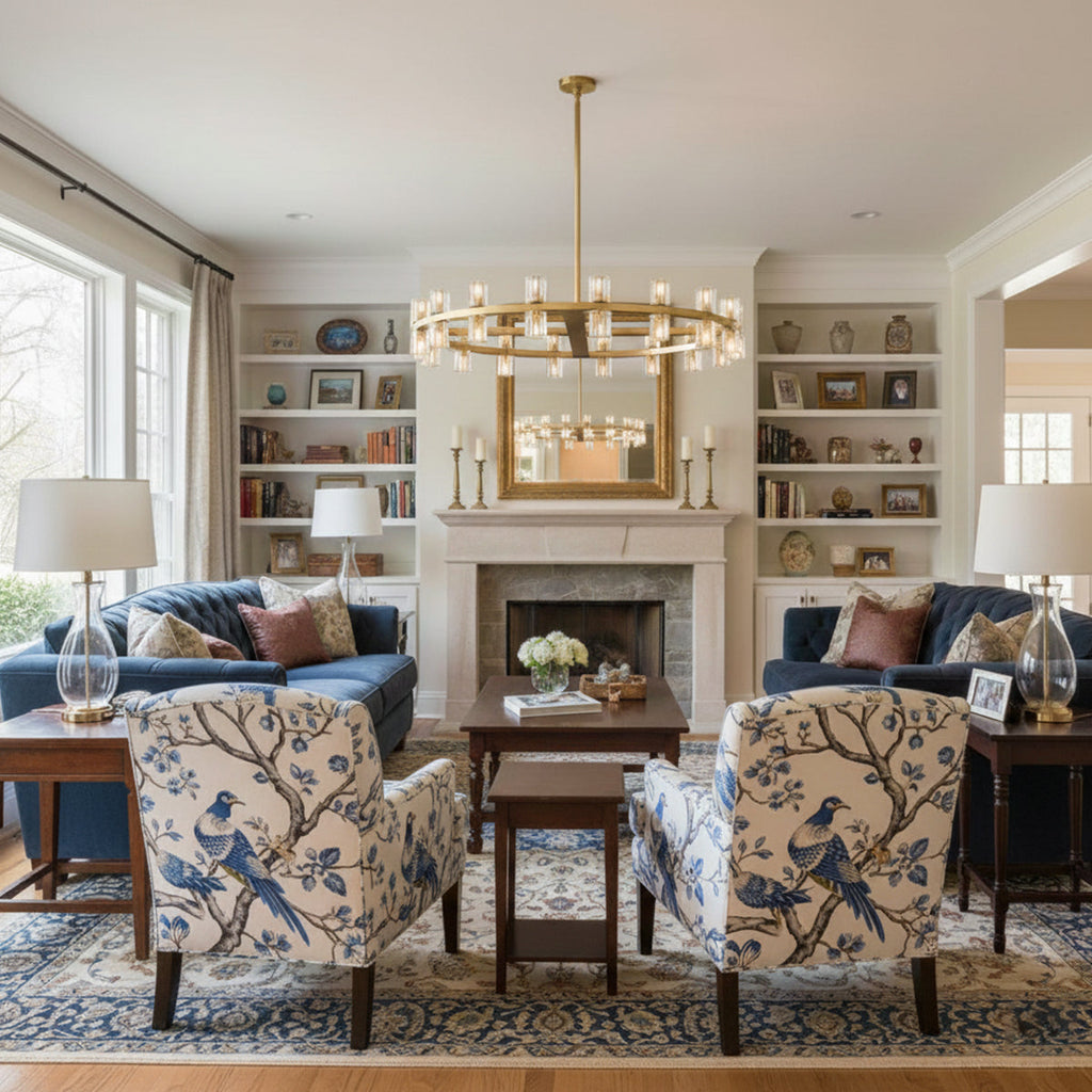 Brach Crystal Shades Round Chandelier | wildoxy
