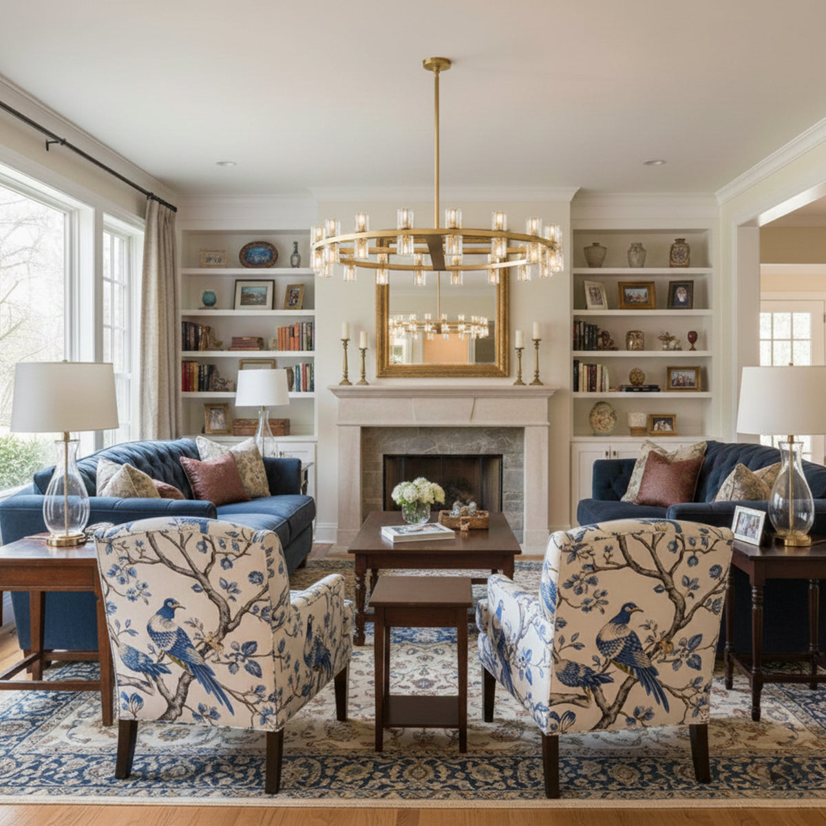 Brach Crystal Shades Round Chandelier | wildoxy