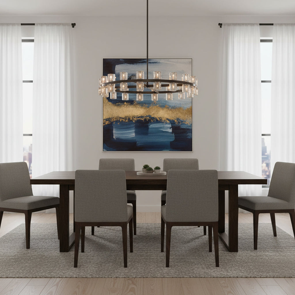 Brach Crystal Shades Round Chandelier | wildoxy