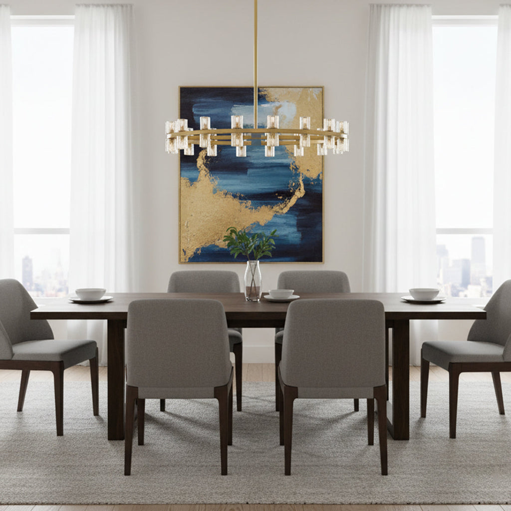 Brach Crystal Shades Round Chandelier | wildoxy