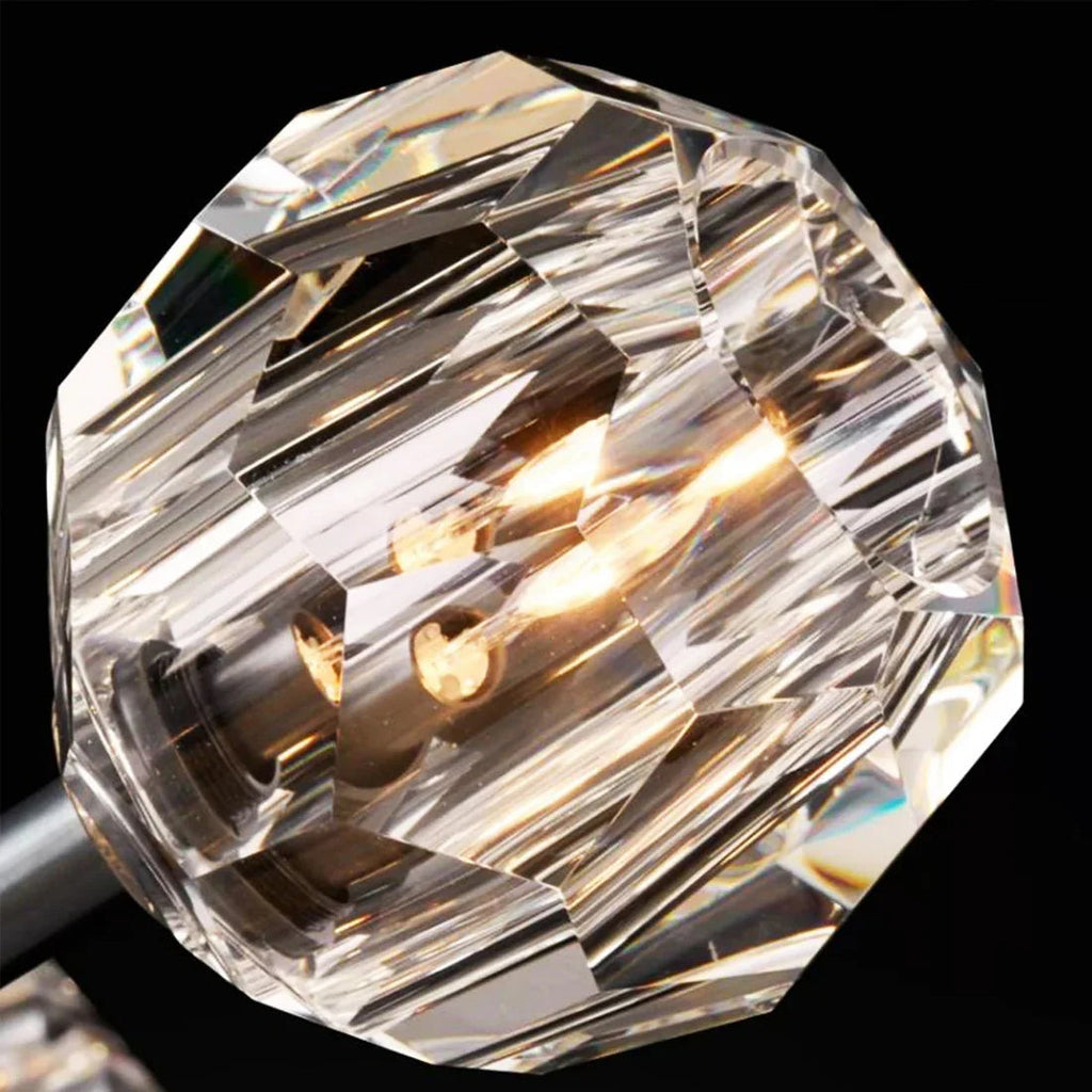 Faceted Crystal Brass Wall Sconce | wildoxy