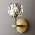 Faceted Crystal Brass Wall Sconce | wildoxy