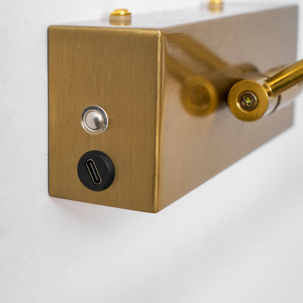 Oplaadbare gouden schilderijlamp — draadloze USB-lijstlamp
