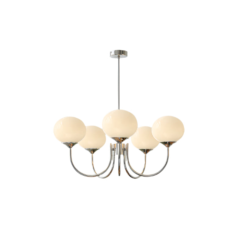 Gold Finish Bubble Glass Chandelier — Modern Ceiling Pendant