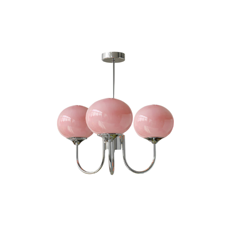 Gold Finish Bubble Glass Chandelier — Modern Ceiling Pendant