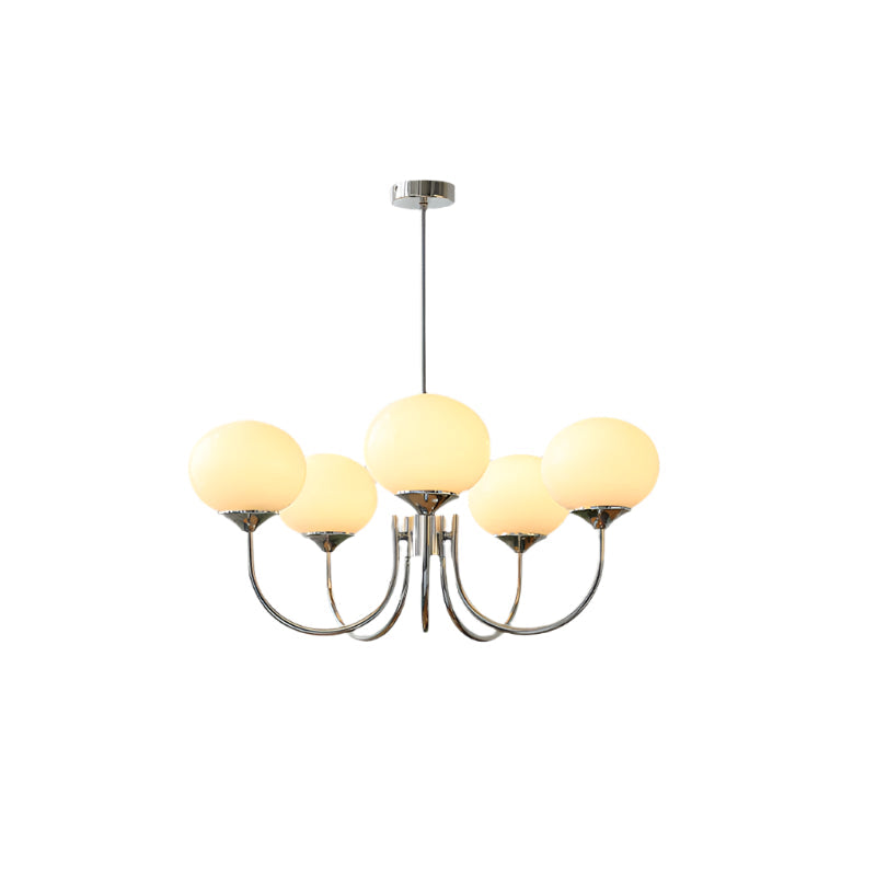 Gold Finish Bubble Glass Chandelier — Modern Ceiling Pendant