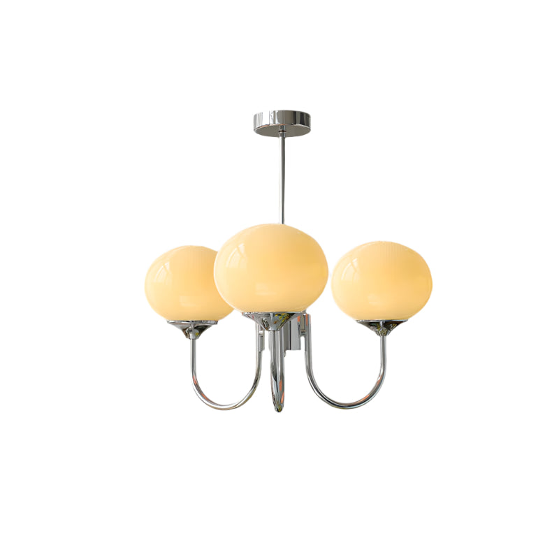 Gold Finish Bubble Glass Chandelier — Modern Ceiling Pendant