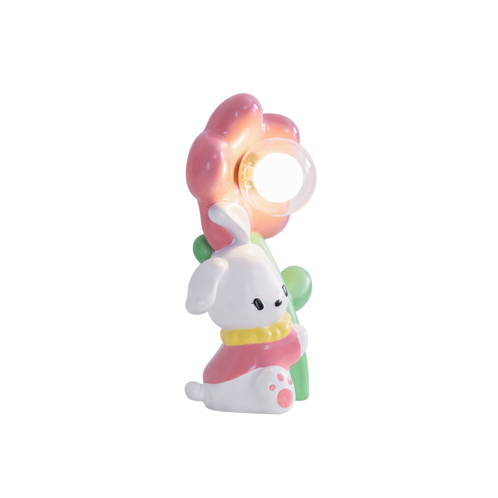 LumiBunny Nightstand Lamp — Rabbit and Floral Motif, Soft Ambient Glow