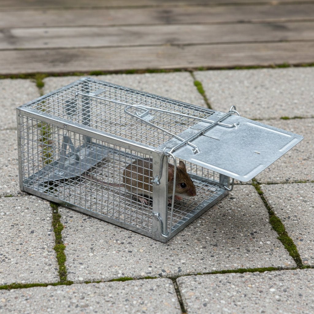 SafeNest Humane Rodent Cage Trap — Automatic Door Lock System