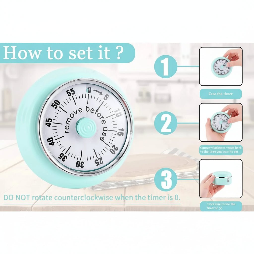 LumaTime Magnetic Kitchen Timer — Extra Loud Alarm, Bright Easy-Read Display
