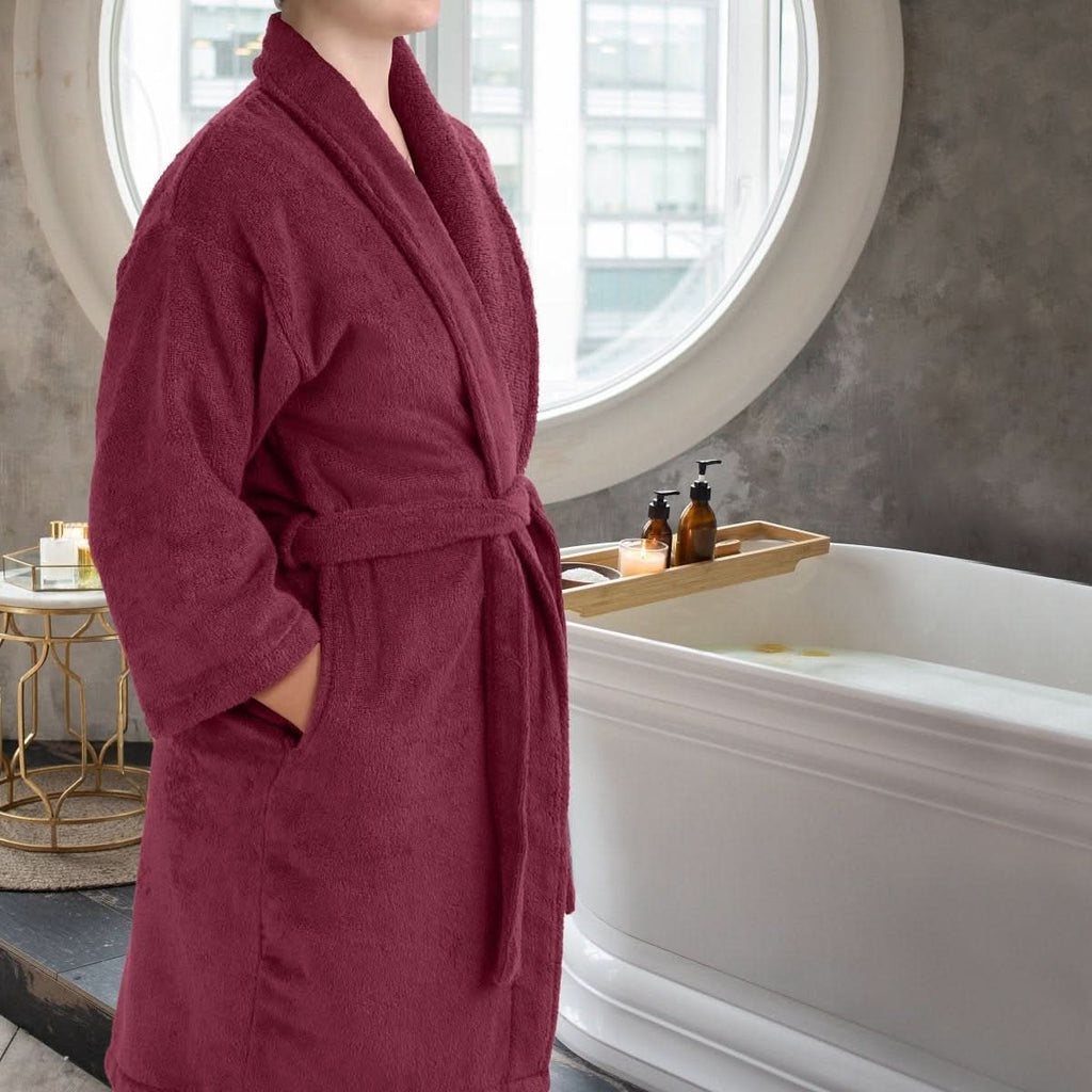 Aurora 100% Cotton Spa Bathrobe — Absorbent Comfort Weave