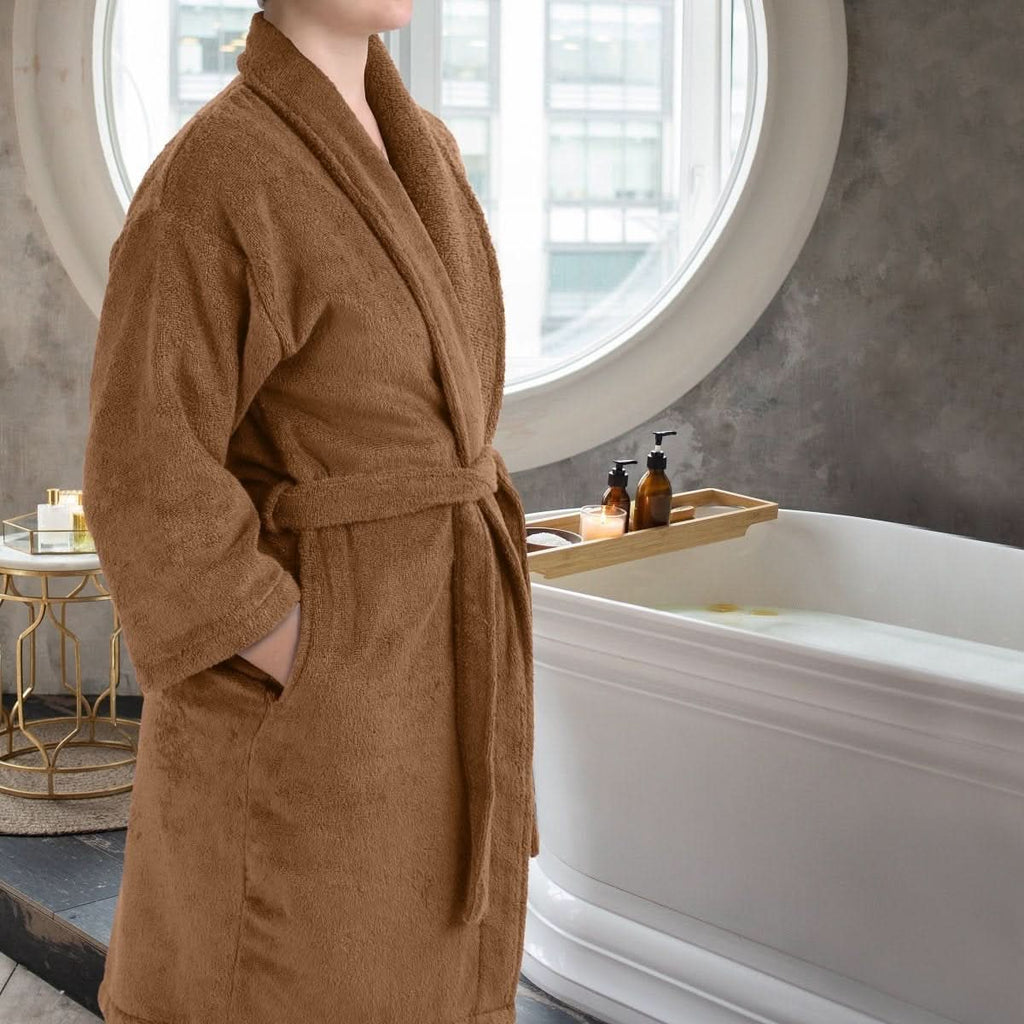 Aurora 100% Cotton Spa Bathrobe — Absorbent Comfort Weave