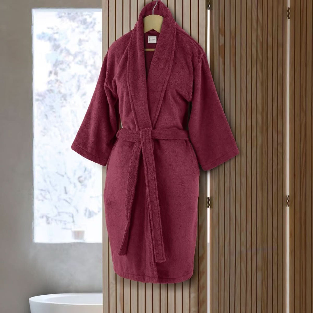 Aurora 100% Cotton Spa Bathrobe — Absorbent Comfort Weave