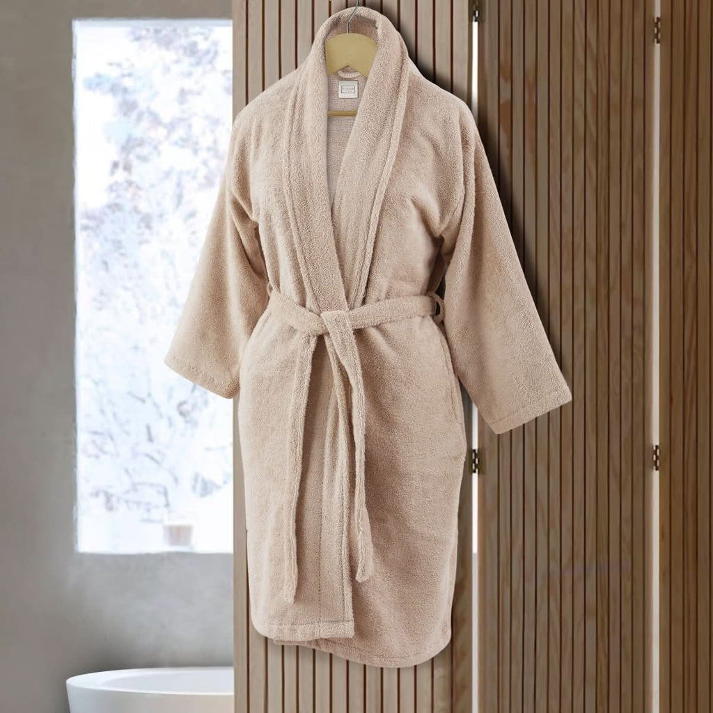 Aurora 100% Cotton Spa Bathrobe — Absorbent Comfort Weave