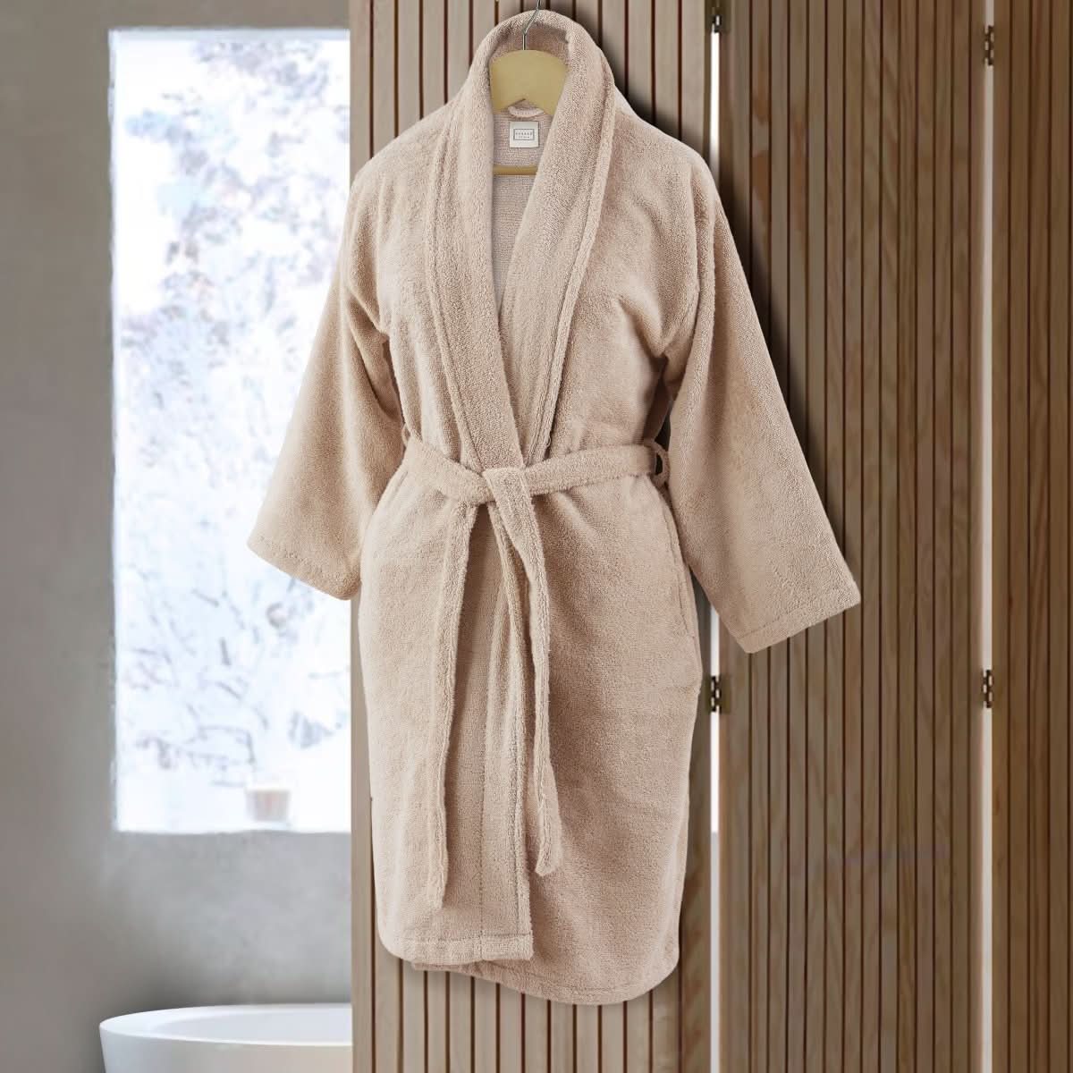 Aurora 100% Cotton Spa Bathrobe — Absorbent Comfort Weave