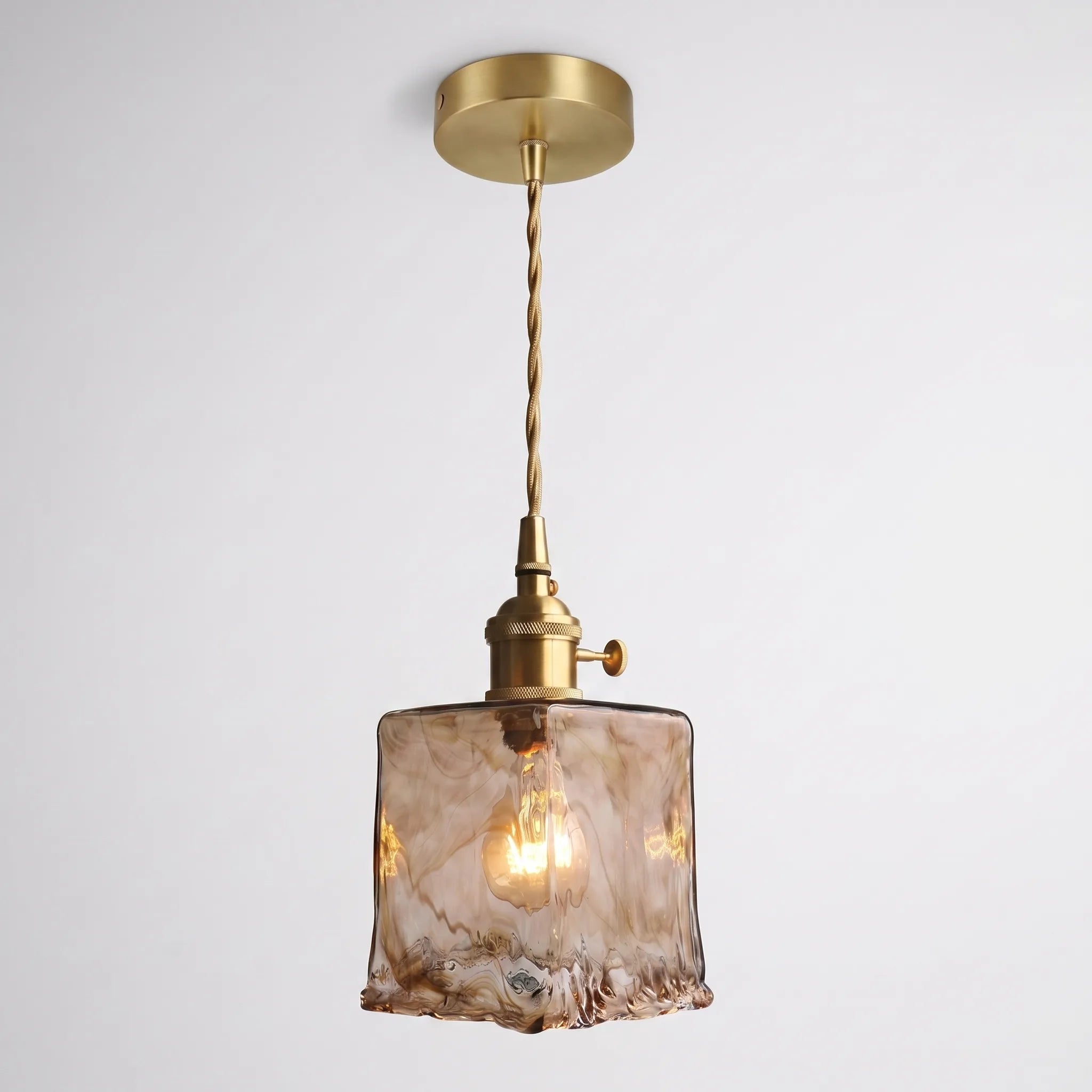 Marbled Glass Ceiling Pendant -  Illuminating Dining Spaces - Wildoxy