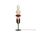 LED-golvlampa i glas, 130 eller 160 cm, röd vit svart