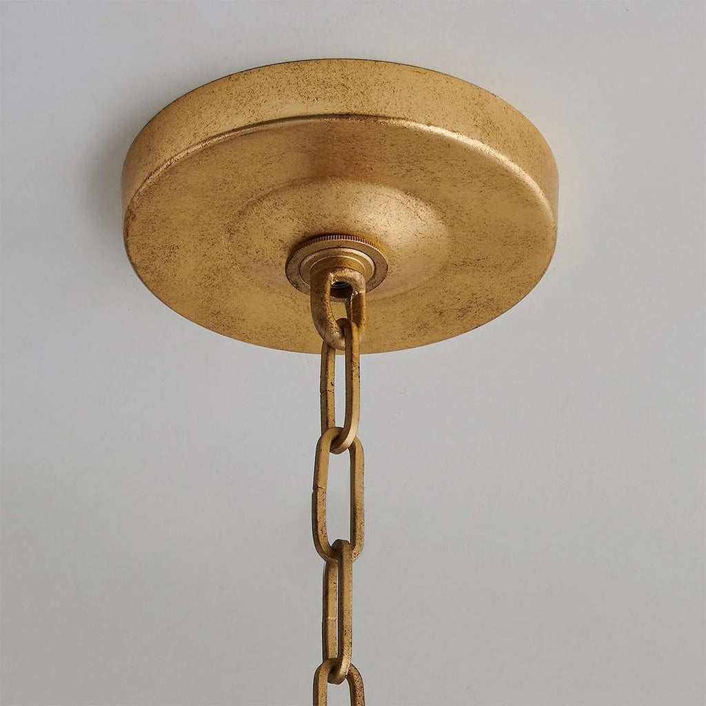 Cartagena Vintage Gold Leaf Chandelier | wildoxy
