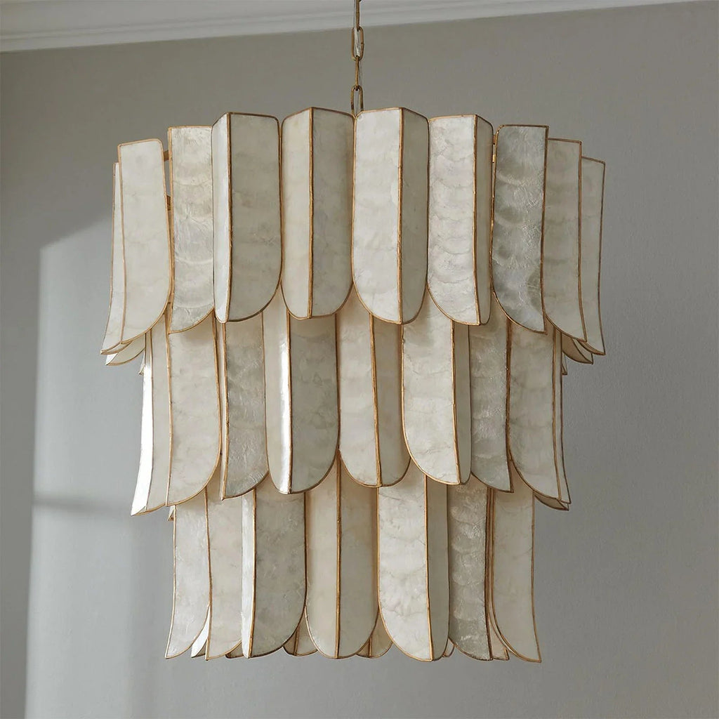 Cartagena Vintage Gold Leaf Chandelier | wildoxy