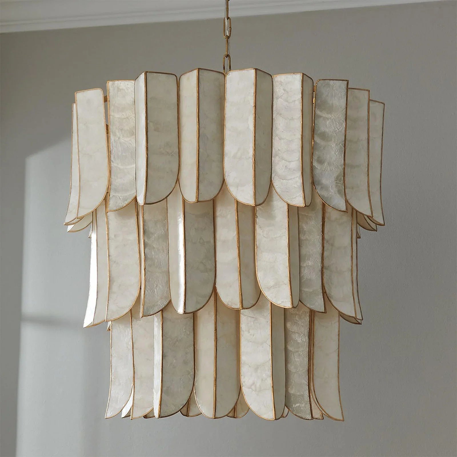 Cartagena Vintage Gold Leaf Chandelier | wildoxy