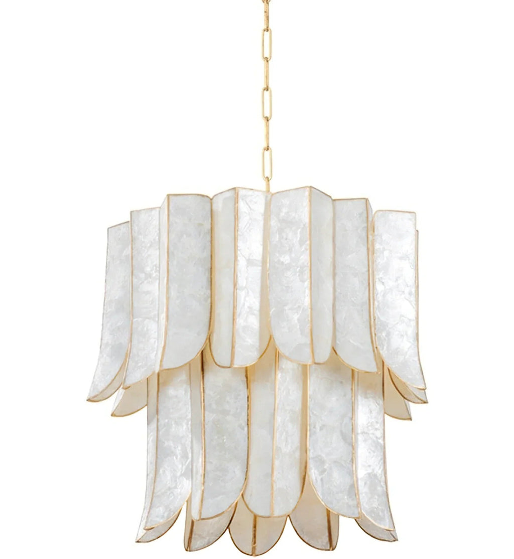 Cartagena Vintage Gold Leaf Chandelier | wildoxy