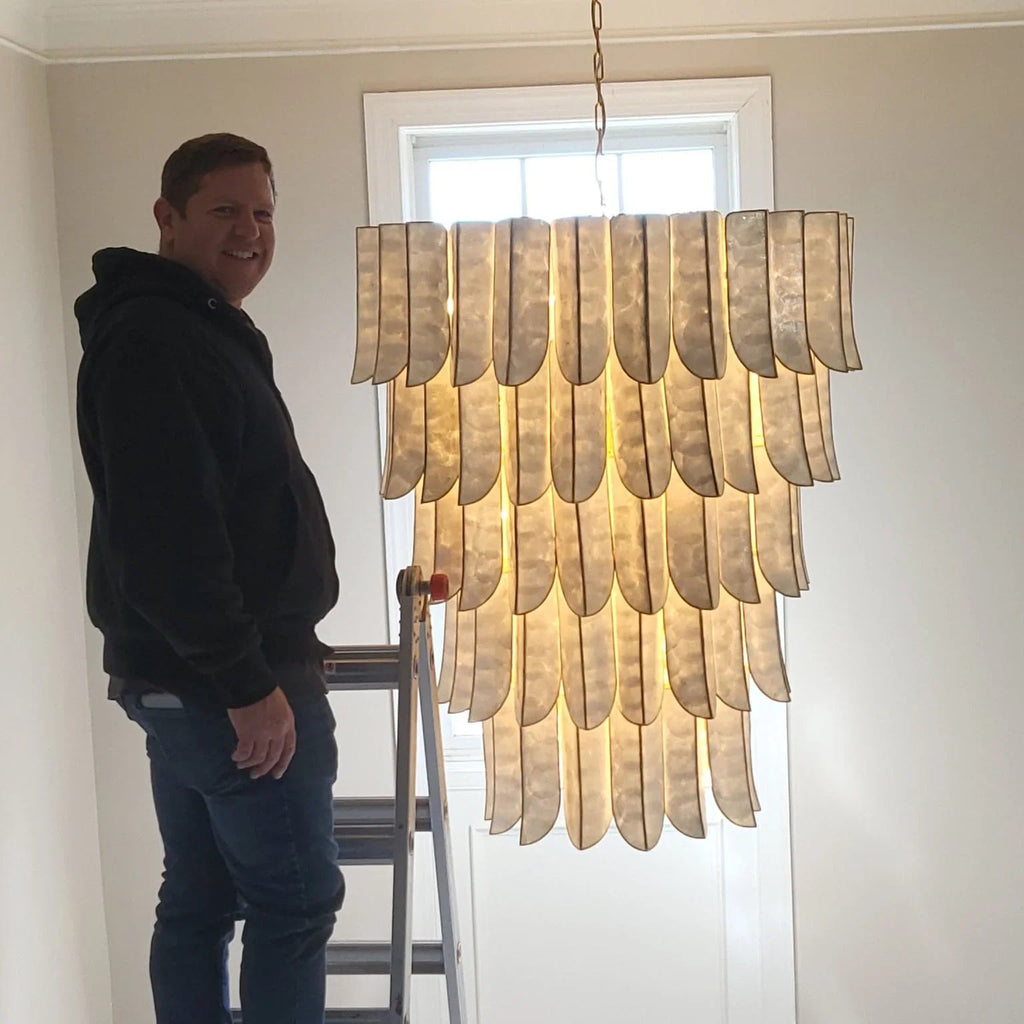 Cartagena Vintage Gold Leaf Chandelier | wildoxy