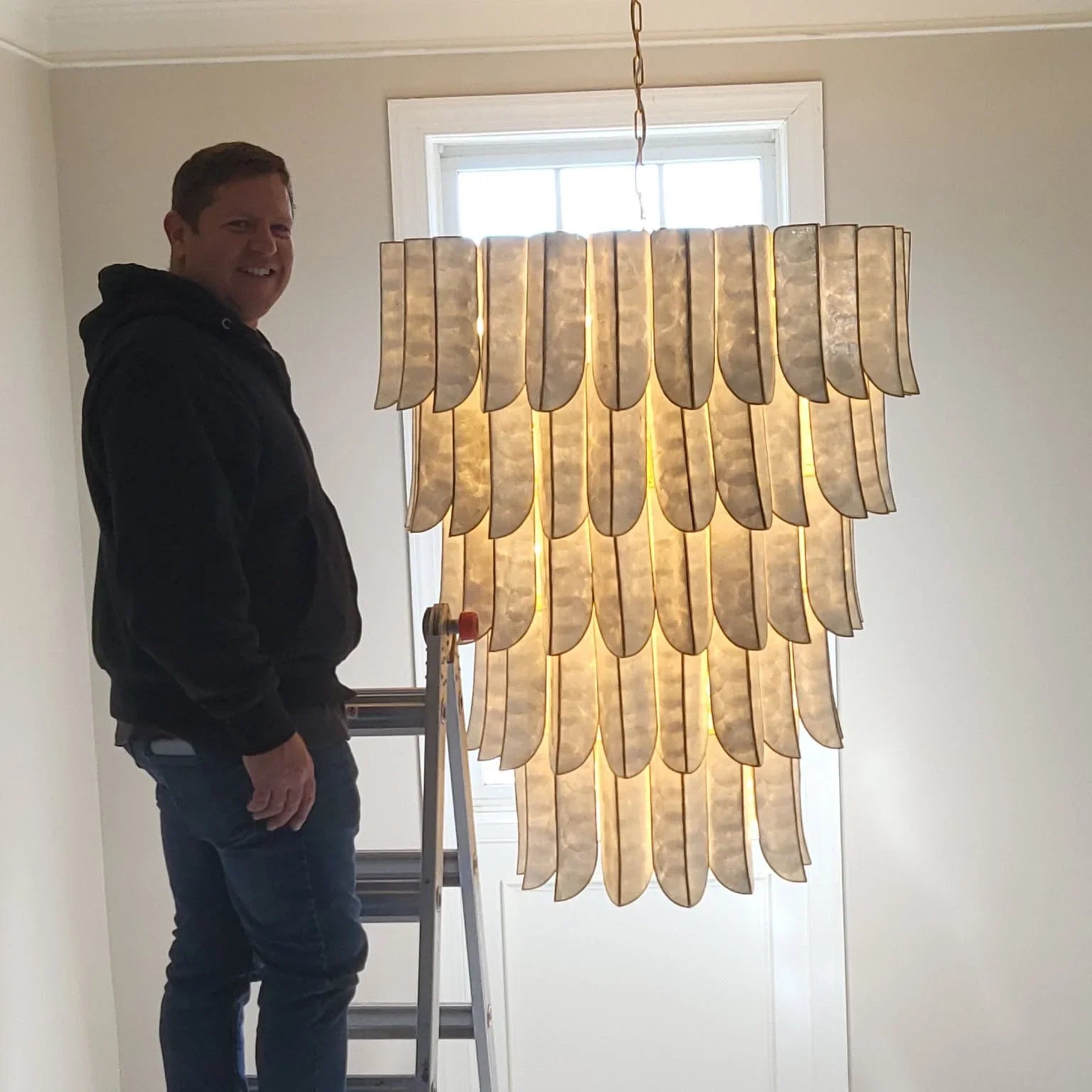 Cartagena Vintage Gold Leaf Chandelier | wildoxy