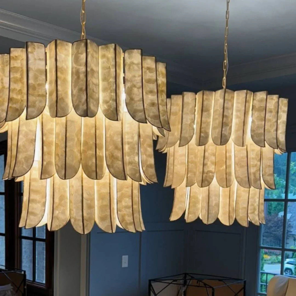 Cartagena Vintage Gold Leaf Chandelier | wildoxy