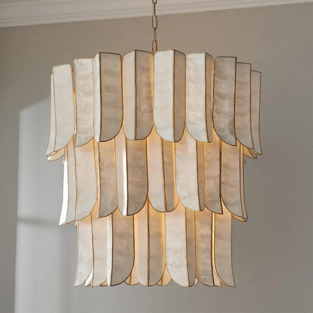 Cartagena Vintage Gold Leaf Chandelier | wildoxy