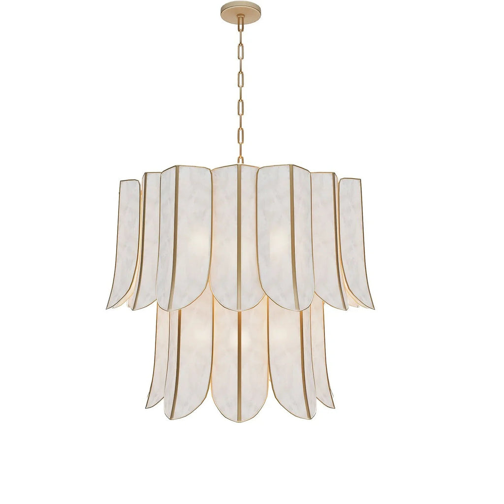 Cartagena Vintage Gold Leaf Chandelier | wildoxy