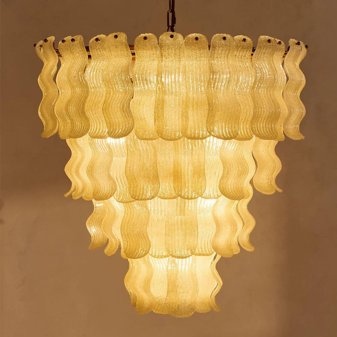 Cascade Ribbed Glass Chandelier | wildoxy