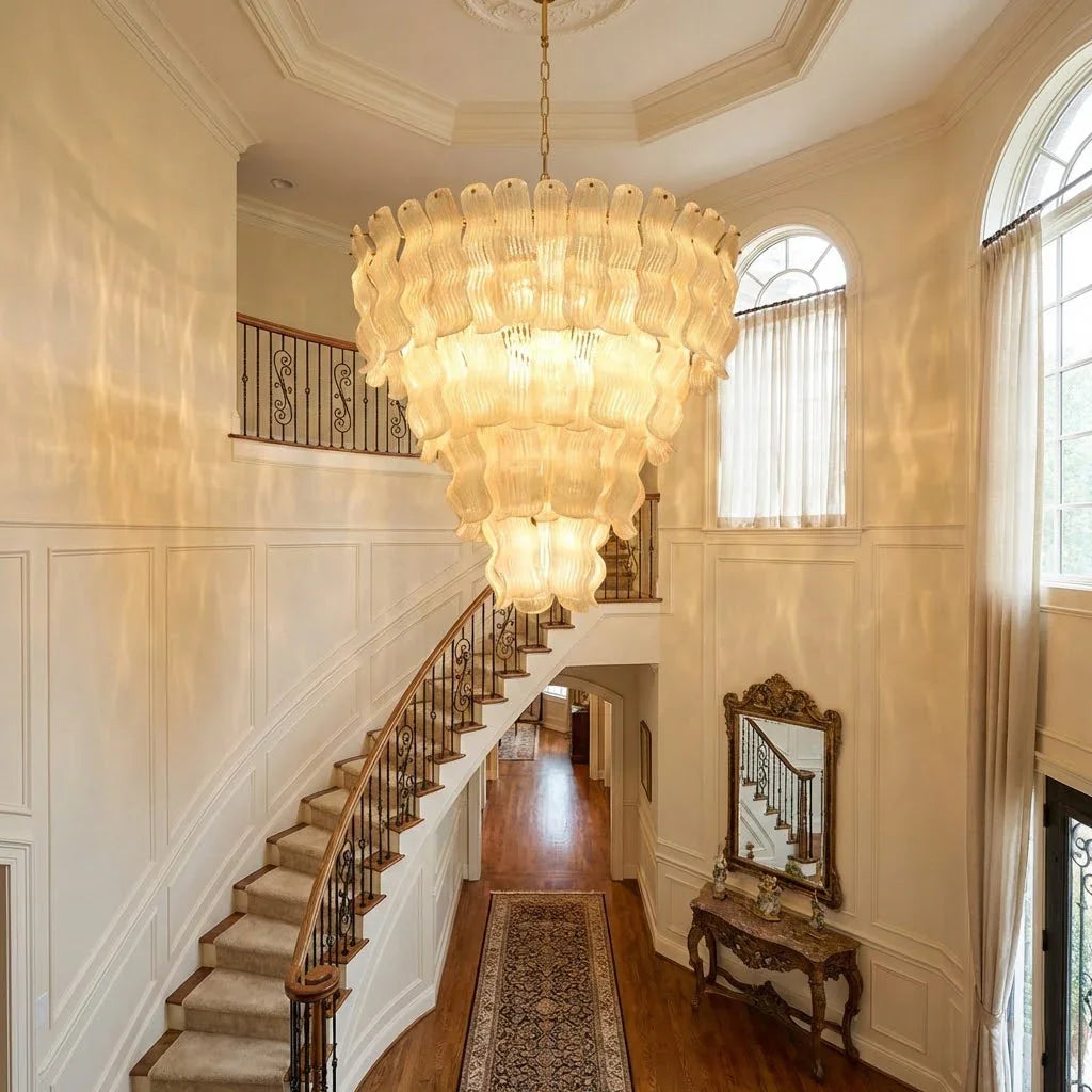 Cascade Ribbed Glass Chandelier | wildoxy