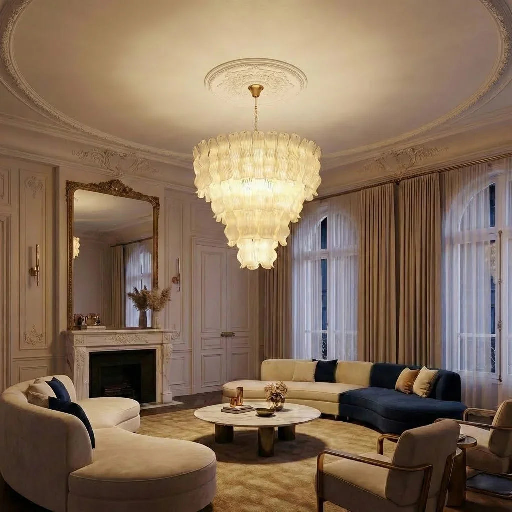 Cascade Ribbed Glass Chandelier | wildoxy