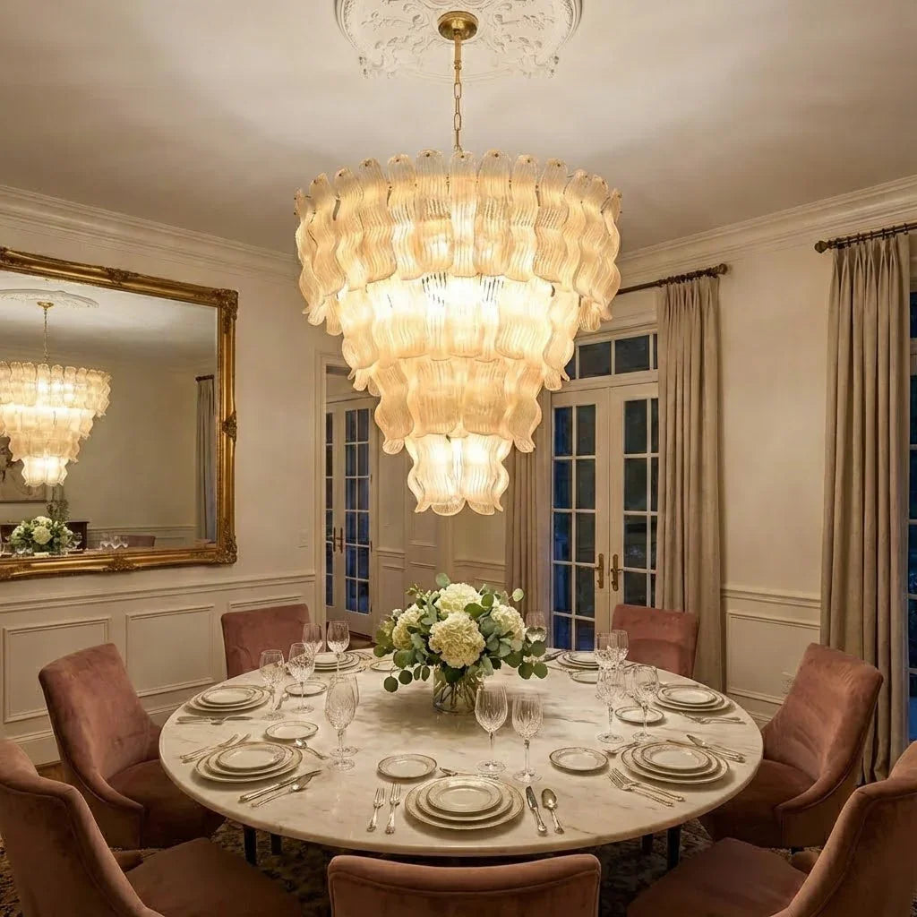 Cascade Ribbed Glass Chandelier | wildoxy