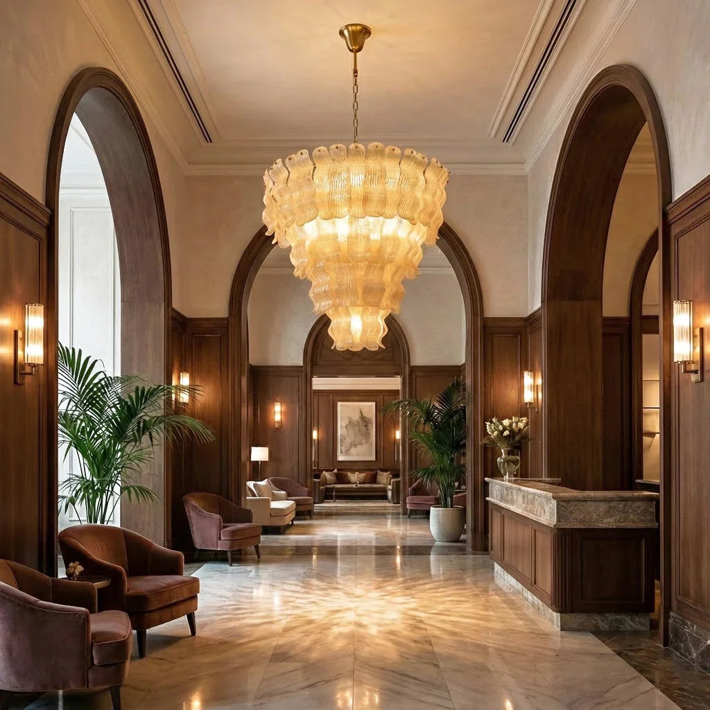 Cascade Ribbed Glass Chandelier | wildoxy
