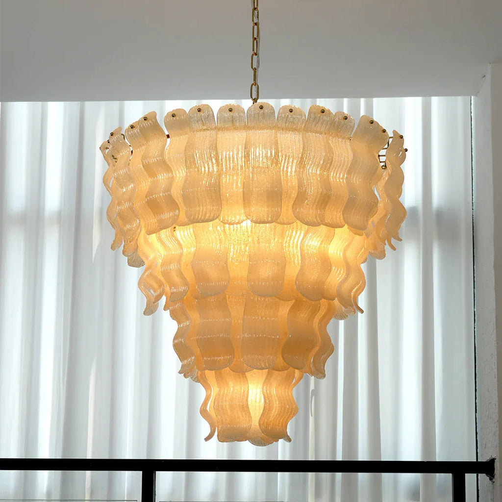 Cascade Ribbed Glass Chandelier | wildoxy