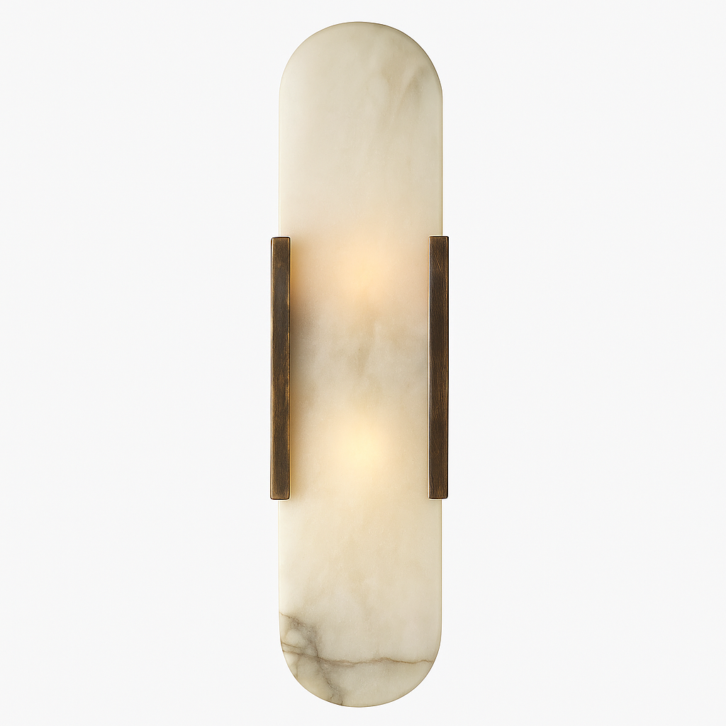 Marmeren wandlamp — zacht sfeerlicht, modern ontwerp
