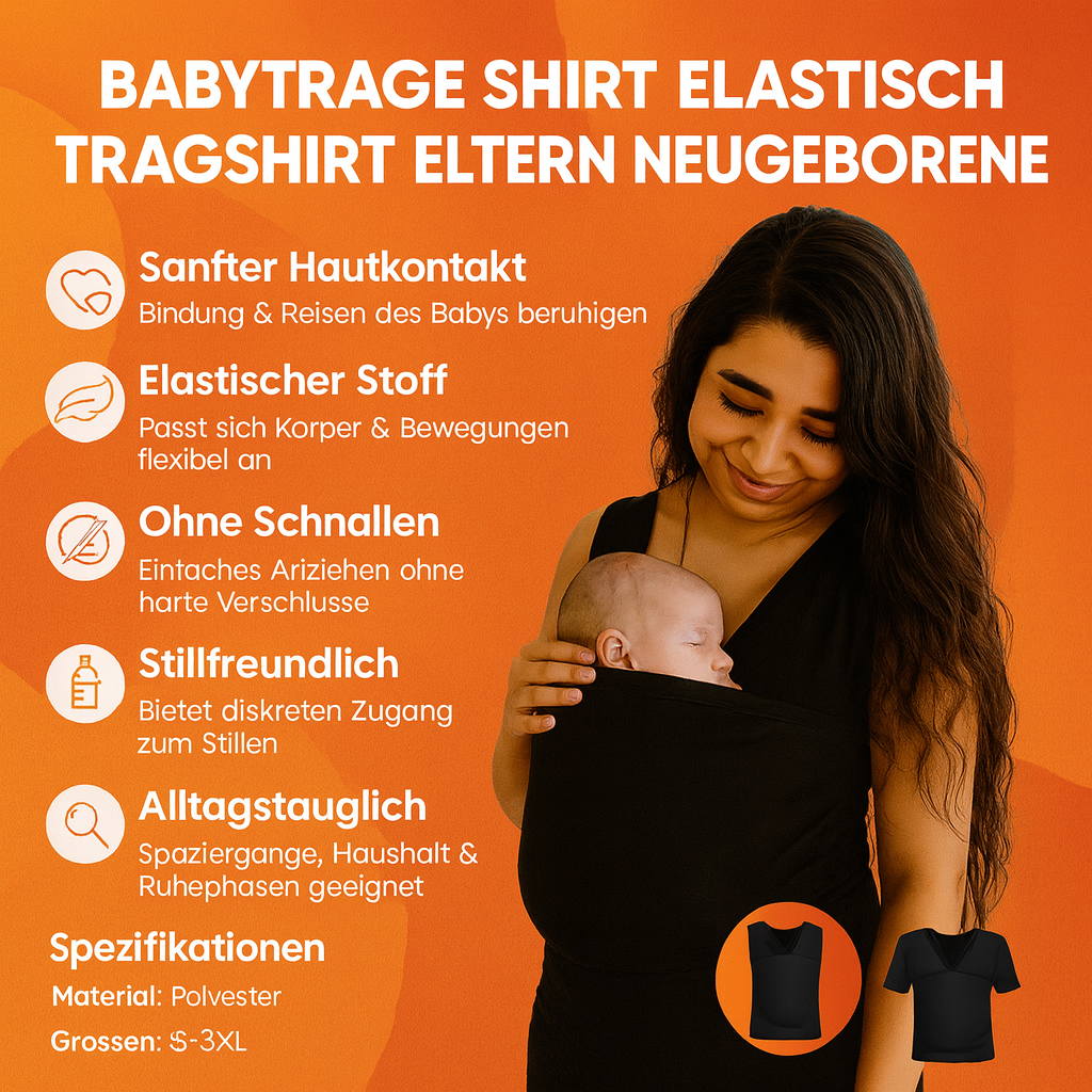 Baby Carrier Shirt — Elastic Newborn Skin-to-Skin Wear