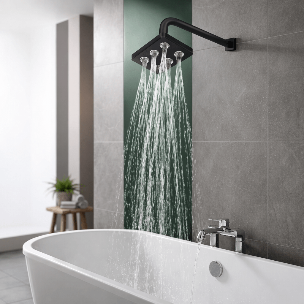 NovaFlow Square Rain Shower Head — 360 Degree Adjustable