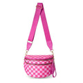 Luma Avenue Women’s Crossbody Bag — Urban Checkerboard Pattern Sleek Silhouette