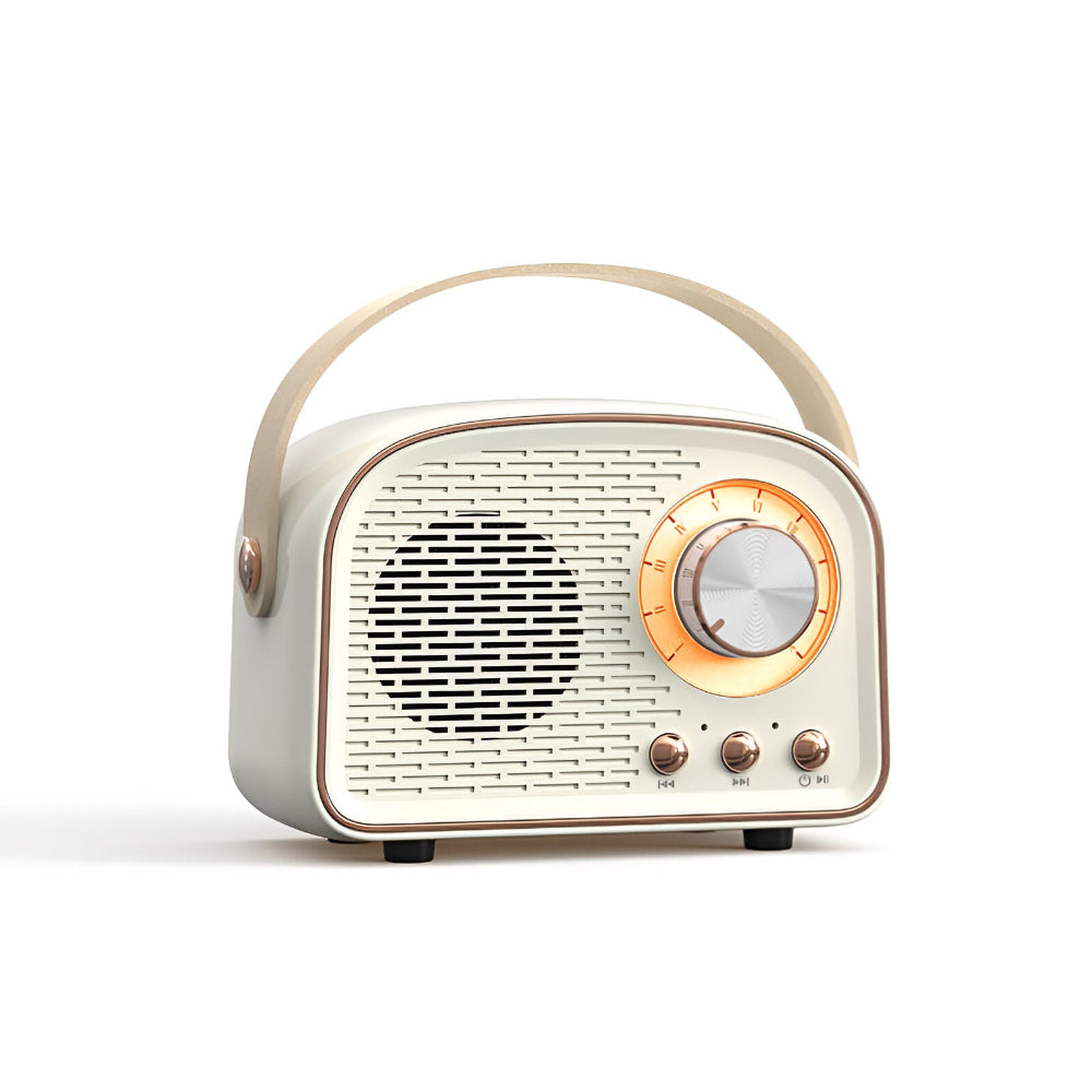 Retro Bluetooth-luidspreker — radio-ontwerp van hout, 3 W