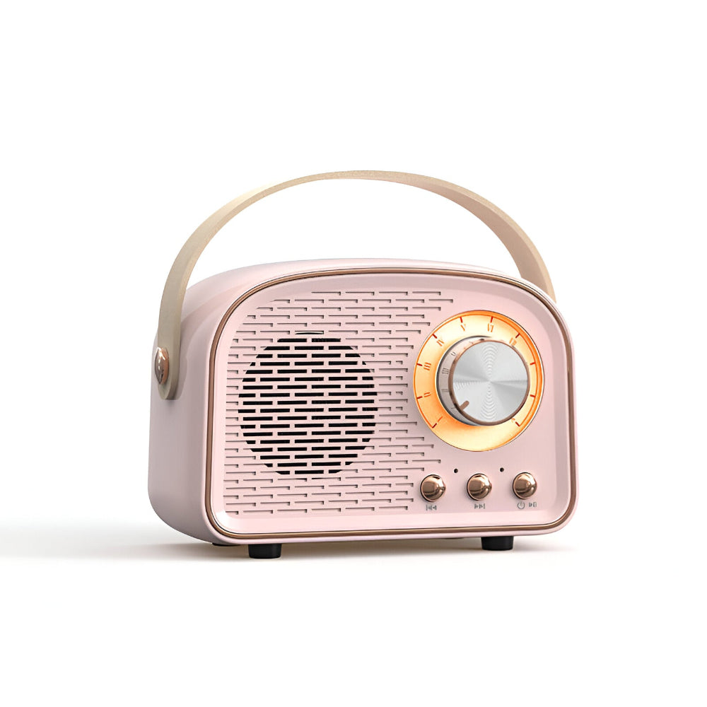 Retro Bluetooth-luidspreker — radio-ontwerp van hout, 3 W